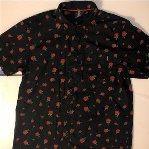 Empyre Rose Woven Short Sleeve Button up Shirt